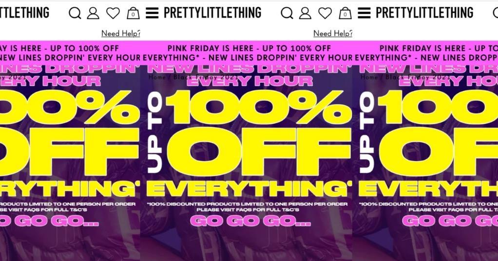 Pretty little thing black friday best sale