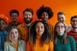 Diverse Young Adults Group Portrait