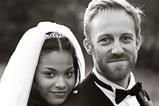 Aja on wedding day