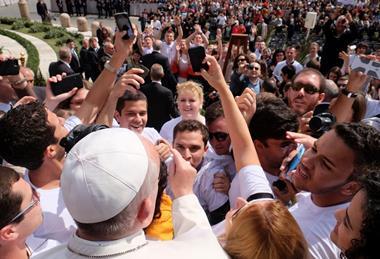 Pope and young people
