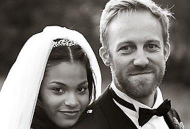 Aja on wedding day