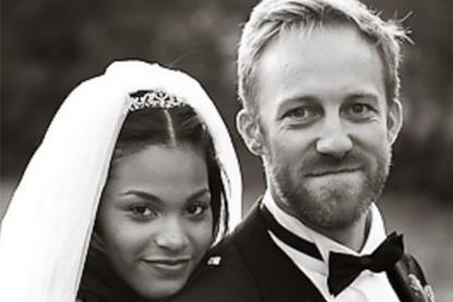 Aja on wedding day
