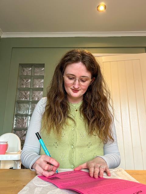 Rebecca Glover writing