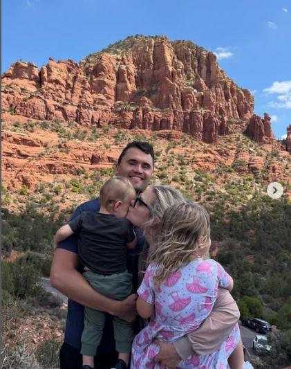 Charlie and Erica Kirk and their children