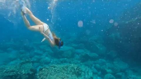Lucy snorkeling