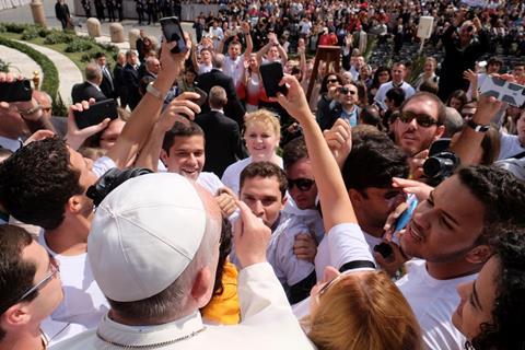 Pope and young people