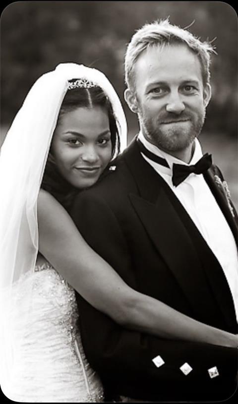 Aja on wedding day